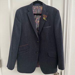 Versatile Ted Baker blazer. Navy tweed. 40R